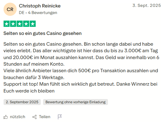Trustpilot Review - Fantastische Spieleauswahl